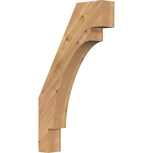 Ekena Millwork 3 1/2"W x 16"D x 28"H Merced Smooth Knee Brace, Western Red Cedar BRC04X16X28MRC00SWR - main
